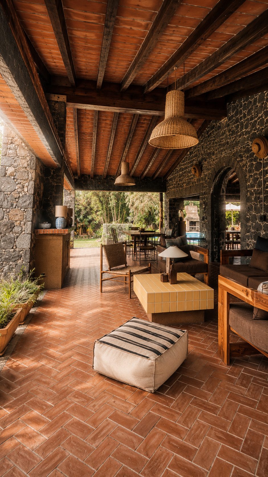 Restaurante y mesas exteriores